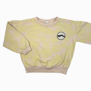 Pull saumon-jaune coton terry 8Y