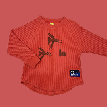 Chandail orange oiseaux Panfield 6-7Y