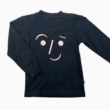 Chandail happy baby noir/rose 6Y