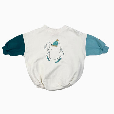 Barboteuse vanille 'Rétro Ski' 0-6M