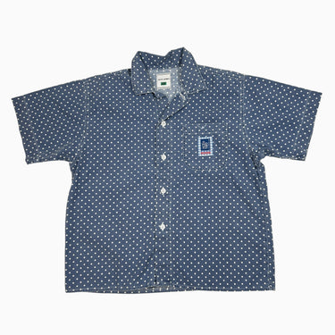Chemise marine à pois vintage 6Y