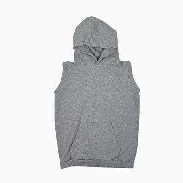 Pull à capuchon sans manche gris 11-12Y