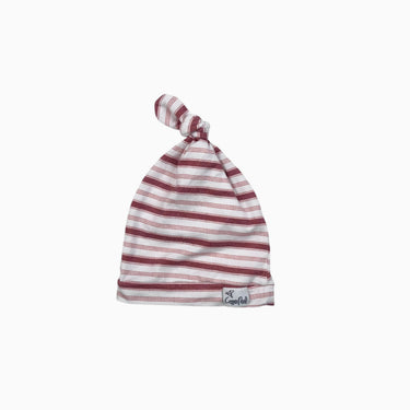 Bonnet à rayures terracotta en rayonne et spandex 3-6M
