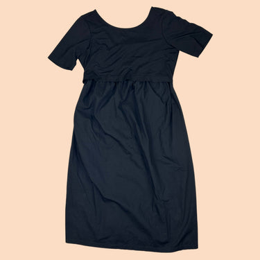Robe d'allaitement noire en coton pour femmes 10US