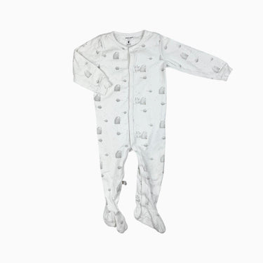 Pyjama blanc 'pingouins' en coton épais 24M