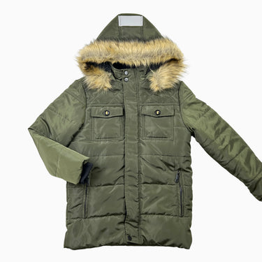 Manteau kaki avec fourure 10Y