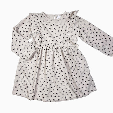 Robe vanille fleurie avec volants 5Y