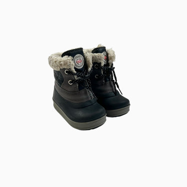 Bottes d'hiver noires et charcoal doublées 19-20EU