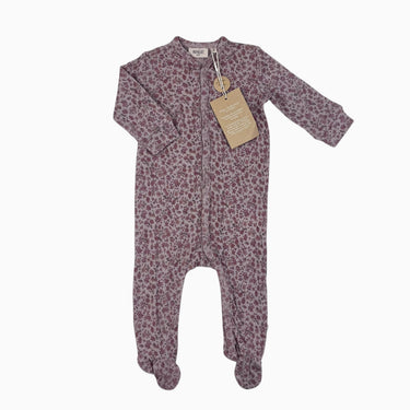 Pyjama mauve fleuri en laine 6M
