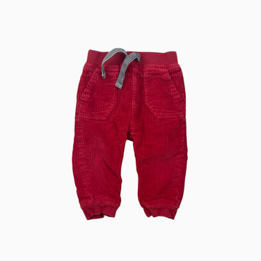 Pantalon rouge en corduroy 12M