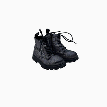 Bottes argentées paillettées à lacet 22EU