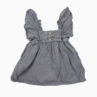 Robe grise en lin 9-12M