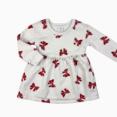 Robe vanille 'boucles rouges' 18-24M