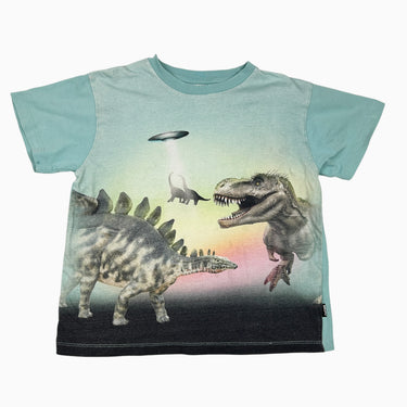 T-shirt bleu dinosaures 116CM 6Y
