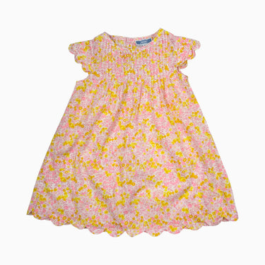 Robe liberty rose et jaune 18M