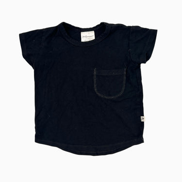 T-shirt noir en bambou et spandex 0-6M