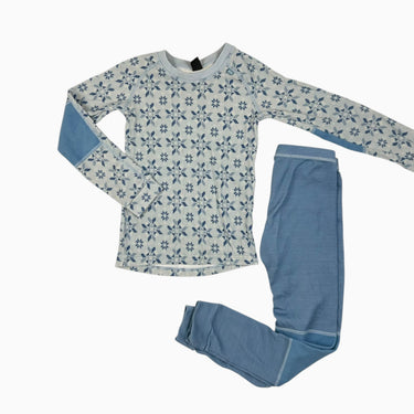 Ensemble style sous-couche bleu 'flocons' 8Y