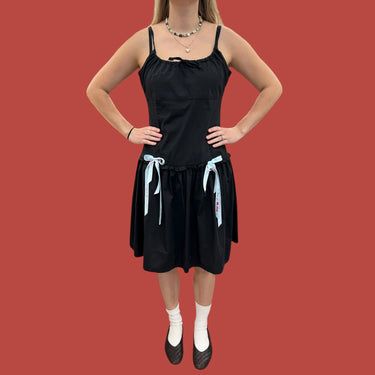 Adulte robe noir boucles Simons pour femmes L