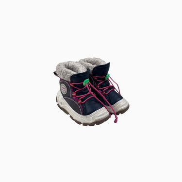 Bottes d'hiver grises et roses doublées 21-22EU