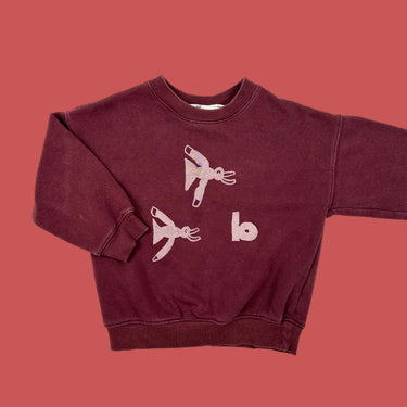 Crewneck burgundy oiseaux H&M 2-4Y