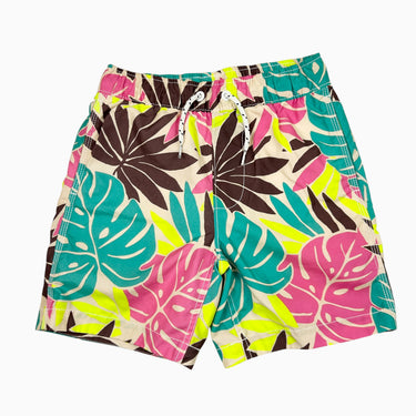 Short maillot avec filet fleurs colorées 8Y