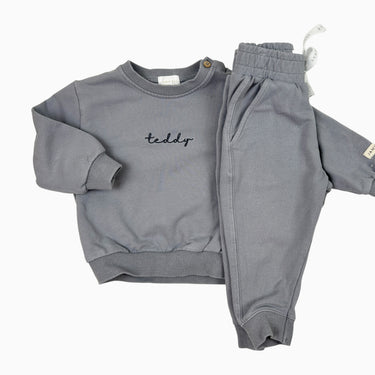 Pull avec jogger griss 'teddy' 6-12M