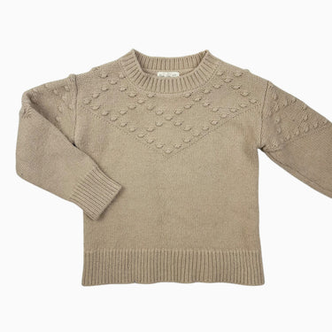 Pull sable 'popcorn' en tricot 6-7Y fit 5-6Y