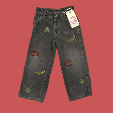 Pantalon corduroy gris fruits Place 5Y