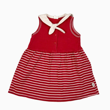 Robe rouge à rayures vintage 2Y