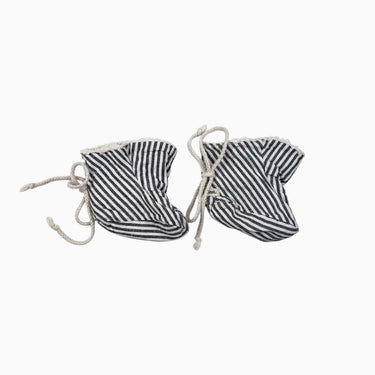 Pantoufles style chaussons à rayures marine 12-18M