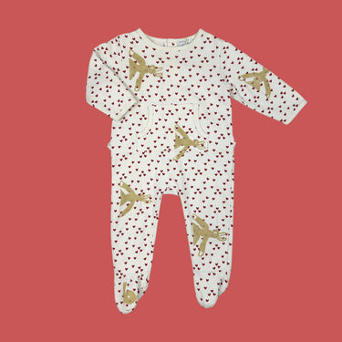 Combi cœurs oiseaux Bout'chou 12M