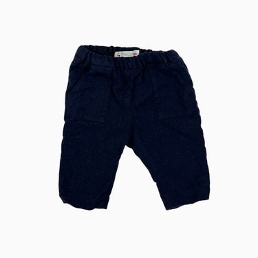 Pantalon marine profond en laine 6M
