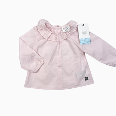 Blouse à col rose 6M