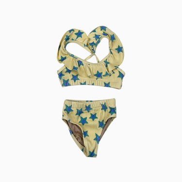 Bikini jaune 'étoiles' côtelé 2Y
