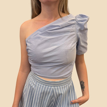 Haut cropped lavande en poly pour femmes T1 S