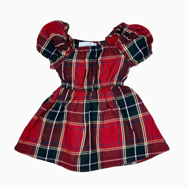 Robe à vichy rouge et vert 2Y