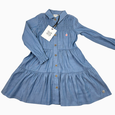 Robe bleue en coton chambray 4Y