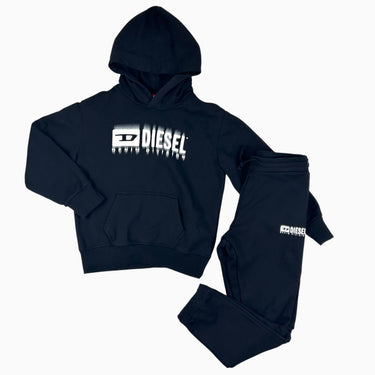 Ensemble pull noir à capuchon et jogger 10Y