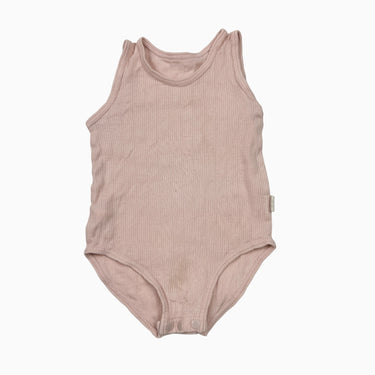 Cache-couche rose côtelé 6-12M