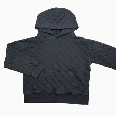 Pull à capuchon noir matelassé 10-11Y