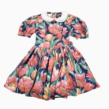 Robe à col marine fleurie 10Y