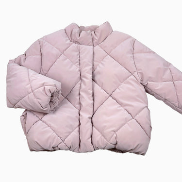 Manteau rose matelassé 8-9Y
