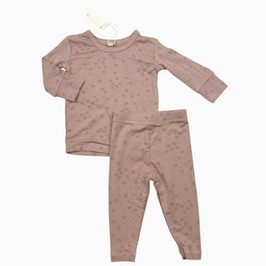Ensemble mauve fleuri 0-3M