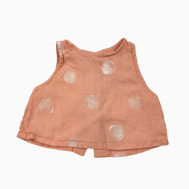 Camisole corail à pois en lin 2Y