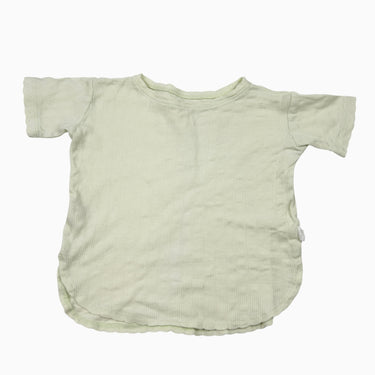 T-shirt lime à pointelle 1-3Y