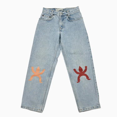 Jeans vintage bleu pale revalorisé 7Y