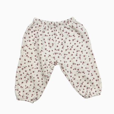 Jogger blanc fleuri 9-12M
