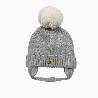 Tuque grise ours en tricot 0-3M