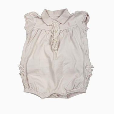 Barboteuse rose pâle à volants 9M