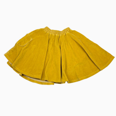Jupe jaune en velours 7-9Y